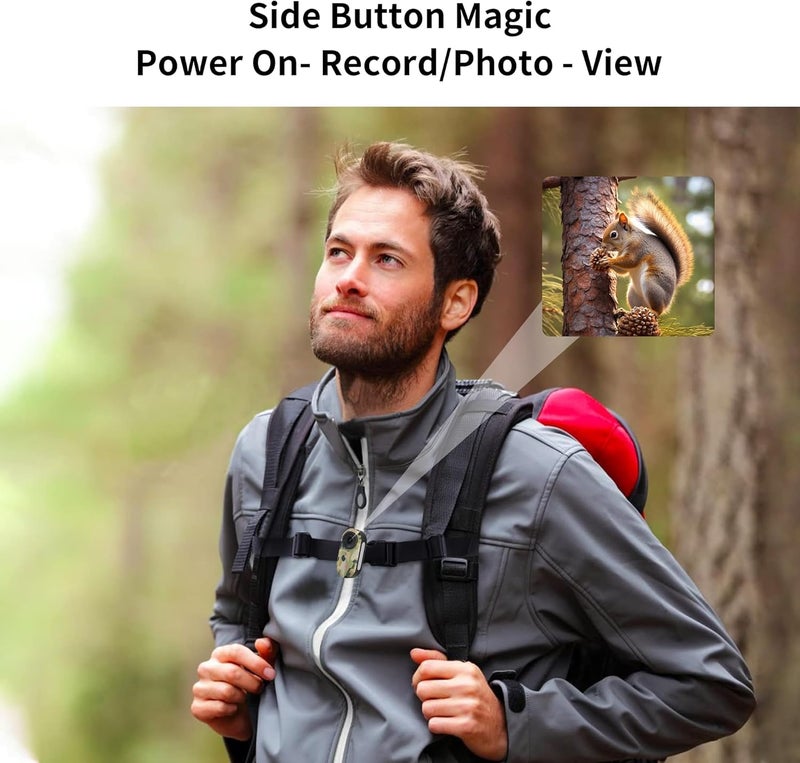Lenane 2.7K Mini Body Camera,Thumb Size Wearable Body Cam with Screen, Magnetic Portable Action Camera Mount with 32GB Card, Hands-Free POV Recorder, Portable Sports Cameras for Work,Cycling,Travel and Pet - Image 5